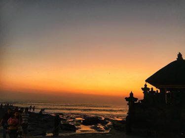 Sunset view at Tanah Lot