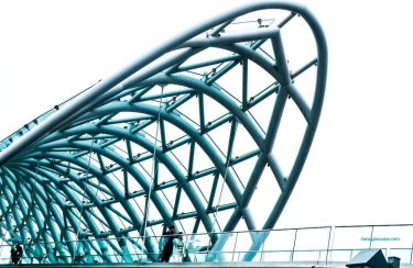 Looking at the Bridge of Peace yet from another angle. #bridge #peace #art #architecture&hellip;