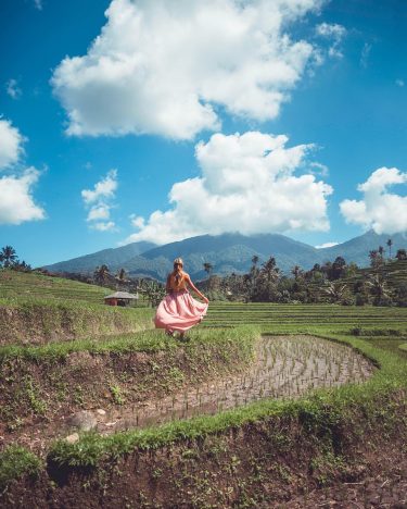 Running through the rice fields like I’m late for a very important date. .…