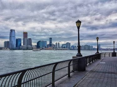 No need for a sunny day to be charmed by New York skyline