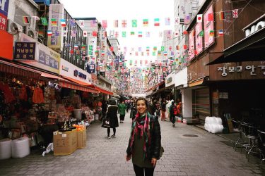 Walking around Seoul . . . . . #seoul #flags #walk #fun #cool #nomadlife…