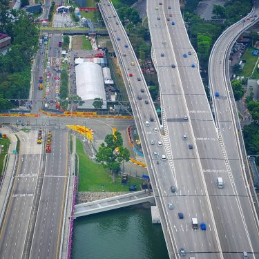 City traffic on East Coast PKWY and F1 Grand Prix on Toll Rd #travelto…