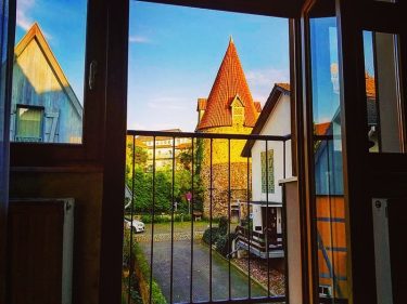View from our room at Hotel Arminius in a beautiful small town in Germany…