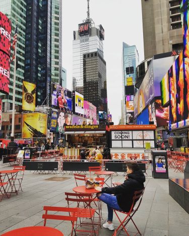 No me importaría tomar un café cada mañana en Times Square antes de ir…