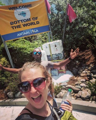 Who knew we could wear tank tops at the bottom of the world? .…