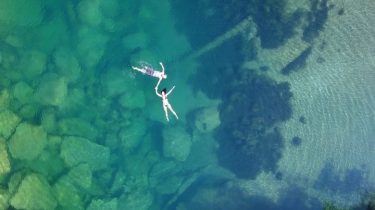Crystal clear blue lagoon from our adventures on the Thakhek Loop a couple weeks…