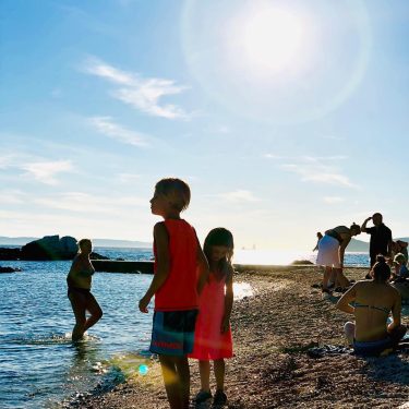 Sun is setting on #bacvicebeach in #split #croatia the fun is just beginning. Gotta…