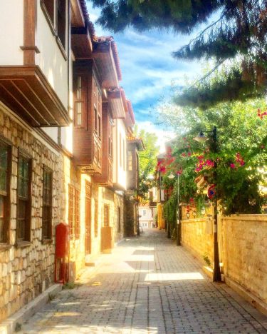 perusing some of the Ottoman, Turkish and Greek houses that are along the cobblestone…