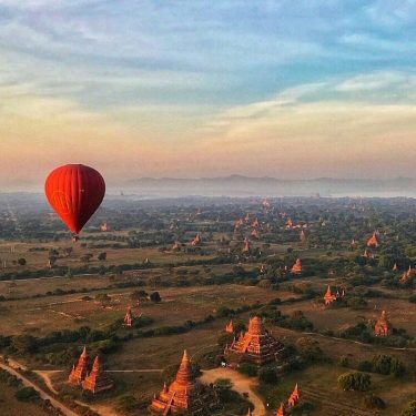 SHOT BY @worldtravelersunion – Surreal landscapes in Bagan, Myanmar. . . . . #myanmar…