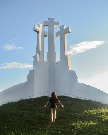 . . . . #vilnius #threecrosses #girl #freetime #lithuania #sky #hill #lithuaniangirl #summer…