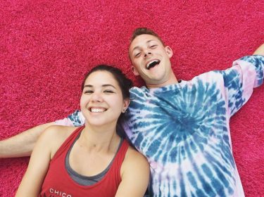 We stumbled upon pink grass in the center of the town square so we…