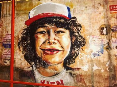 Street Art Saturday coming from Istanbul, featuring one of our favorite characters from Stranger…