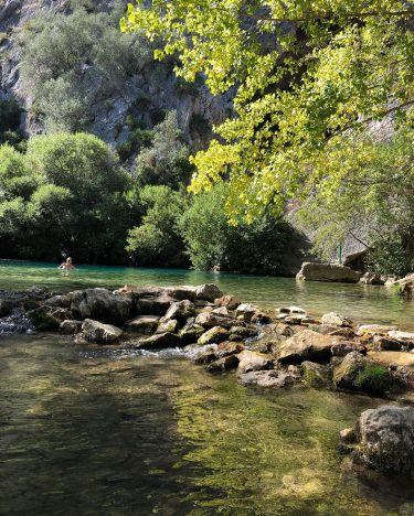 Natural river pool. Refreshing (read: COLD) water after some hikinh and via ferrata. It&hellip;