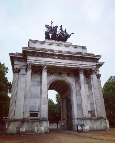 Grey day in London at the Wellington Arch, just outside of Hyde Park. Read…