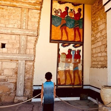 Looking in awe at the ruins of #minoan #knossospalace . Seeing a place that…