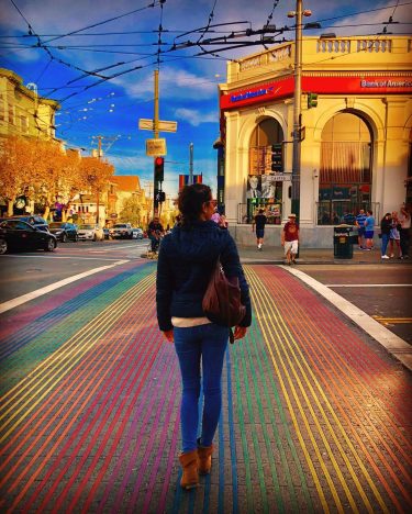 Crossing the rainbow at San Fran’s gay ‍️‍ district #iamtb #dreamcalifornia #travelgirl #california #sanfran…