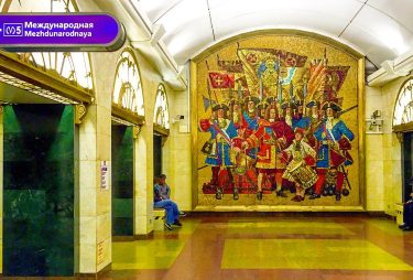 each station has its own unique and particular decoration telling a story about Russia’s…