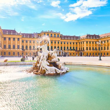 Originally painted in monochrome grey, this summer palace for Austrian emperors is now famous…