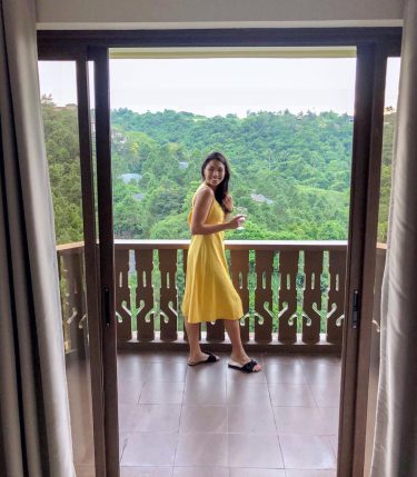 When the outside view of your room is so green and fresh and yes,…