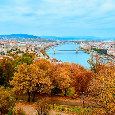 This hill offers one of the best views of the Danube dividing the Hungarian…