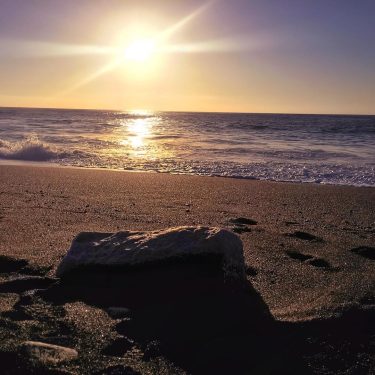 Sunset beach at fuerteventura