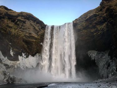 Skógafoss is great because the beauty draws you in and the layer of ice&hellip;