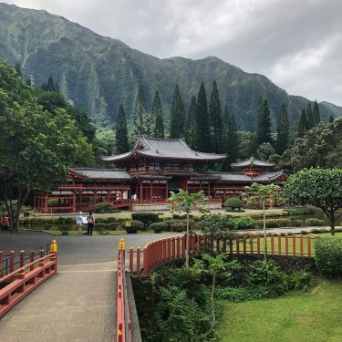 The Byodo-In Temple is a replica of a 950-year-old Buddhist place of worship in…