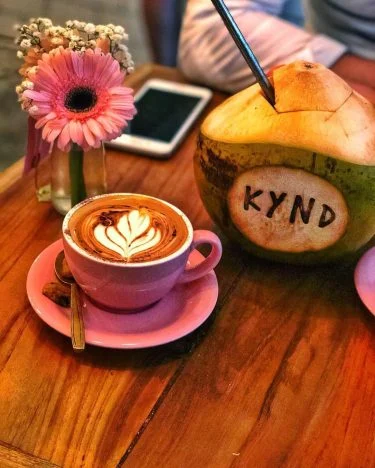 Having my pink coffee in the morning. #baliindonesia —————————————————————————— #bali ‍️Discover my Journey around&hellip;