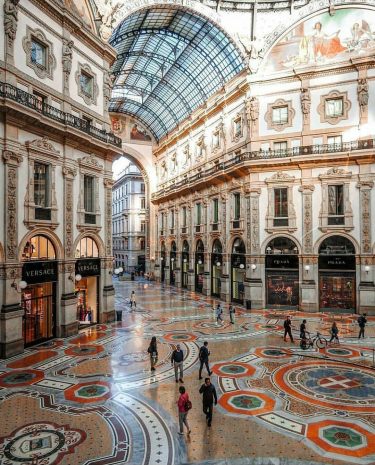 Vittorio Emanuele II Gallery, Milan, Italy. Tag a friend you would go with ………………………………………………………………………………⠀…
