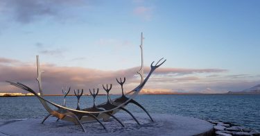 A new day. A new sunrise for the #sunvoyager at #reykjavik #iceland #iceland???????? #travelphotography…