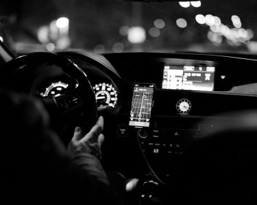 19th Avenue at in a black Uber on a dark dark morning, San Francisco…