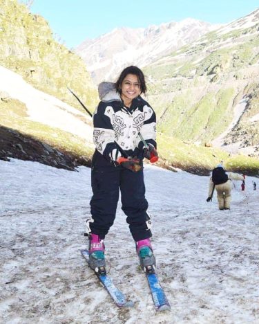 Pure Glee!!!! Not that I could balance at all on the slippery snow to…