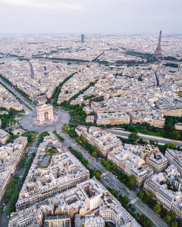 Breathtaking view of Paris, France. Tag a friend you would go there with ………………………………………………………………………………⠀…