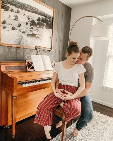 Playing baby girl some tunes. Hoping she loves music as much as her mama…