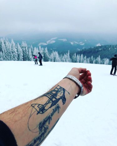 Find the plane strolling around the Ukrainian Carpathian Mountains