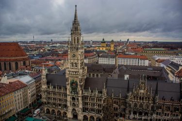Overlooking Marienplatz from St. Peter’s tower. – – – – – – – #marienplatz…