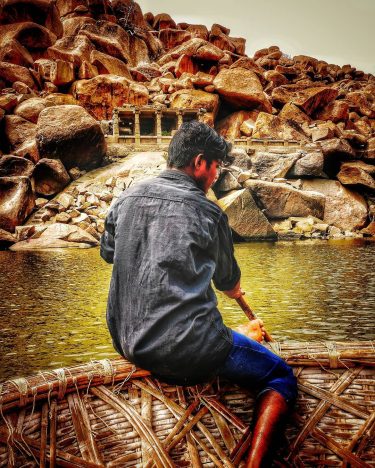 Coracle ride, Hampi . . . . . . #wanderlust #travelstories #instagood #famous #unique…