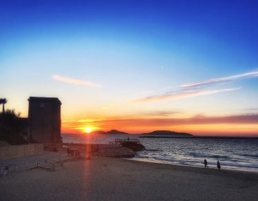 Marseille coastline at sun set