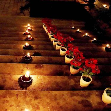 Light,my light,the world filling light,the eye-kissing light,heart-sweetening light! Sandhya Arati. It’s a custom in…