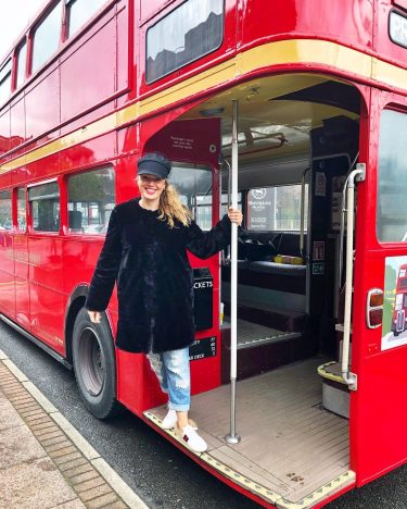 Rainy, cold and windy in London but these red buses give a splash of…