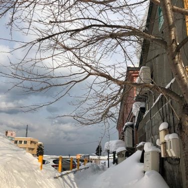 Otaru canal and surrounding areas from the morning till night. It was snowy all…