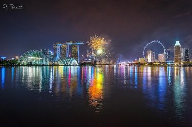 Singapore city scape . Taking fireworks during celebrations of Singapore independent day, this spot&hellip;