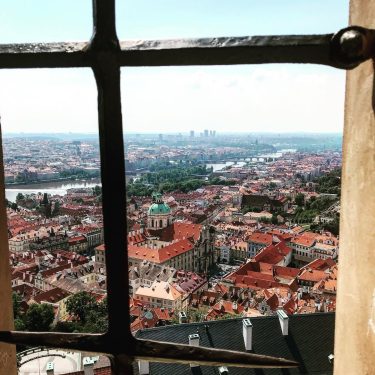 ‘s view from St. Vitus Cathedral at the Prague Castle. It’s the perfect spot…