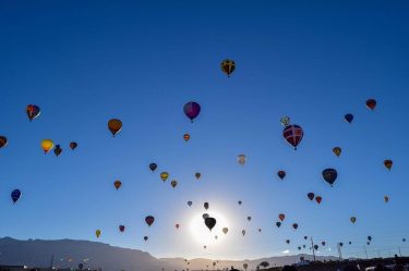 It’s a bird. It’s a plane. Nope it’s just a bunch of balloons over…