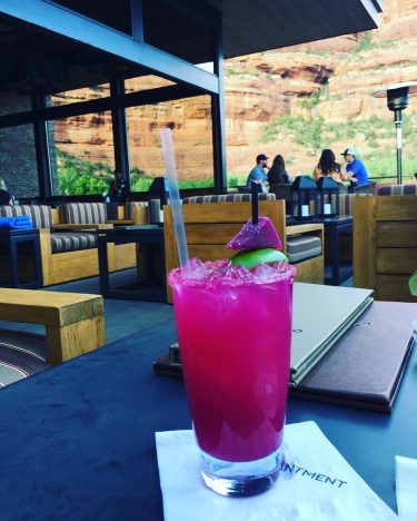 Prickle Pear @ The Enchanted Resort. Great view and great drinks #sedonaviews #enchantedresortsedona #traveltime…
