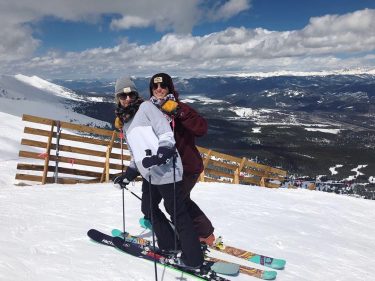 Skiing on point with lovely company!