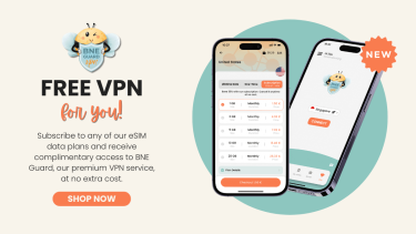 A visually appealing banner from Bnesim promoting their free VPN service, designed to engage and inform potential users.