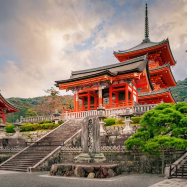 A serene landscape featuring sacred sites, symbolizing spiritual journeys and the quest for inner peace.