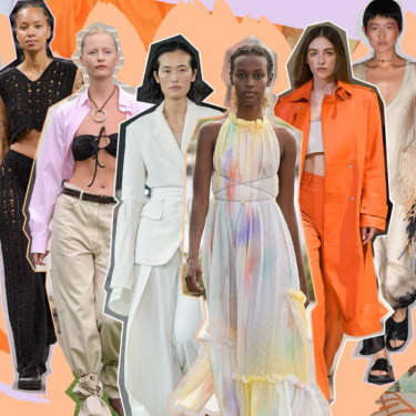 A vibrant graphic showcasing the latest summer 2024 fashion trends for travelers, featuring stylish outfits and accessories.