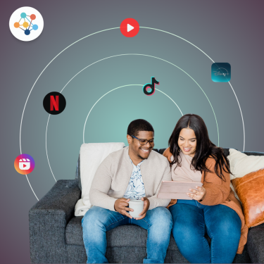 two people watching videos with mobile data